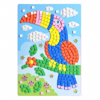 Paper Board With Colourful EVA Birds Puzzle
