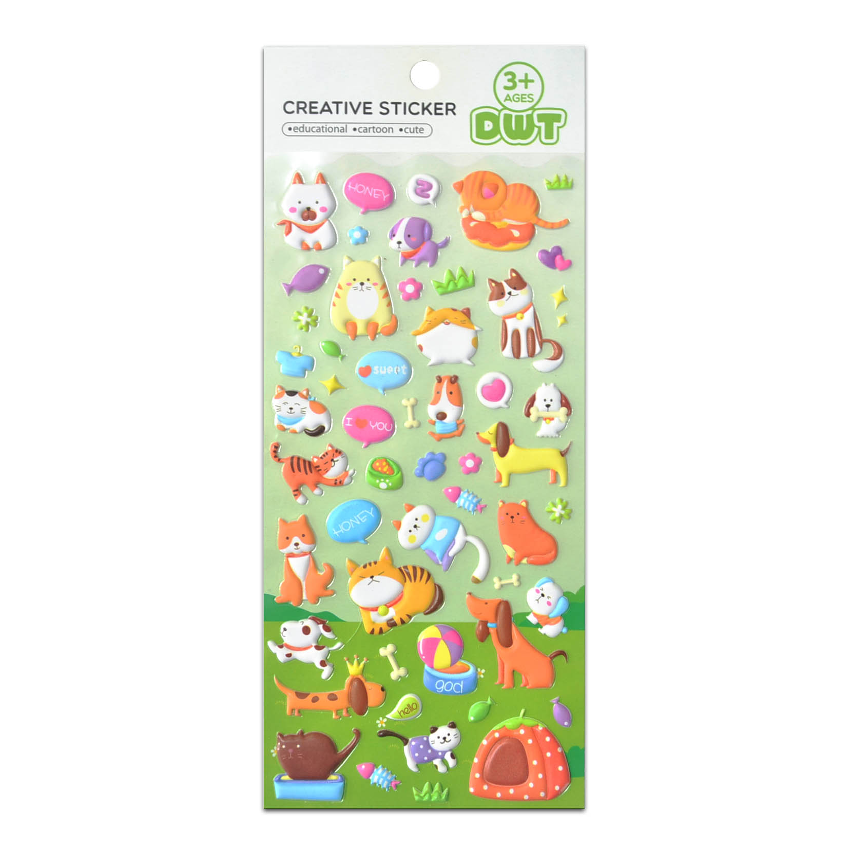 Novelty Puffy Sticker For Kids Play And Fun