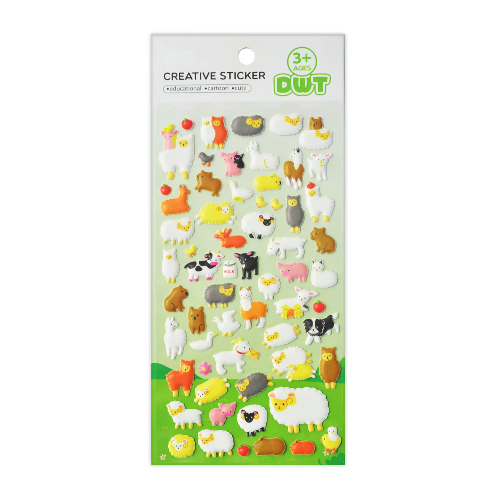 Farm Animals Stickers With Sheep Cow Designs Components For Children's Book