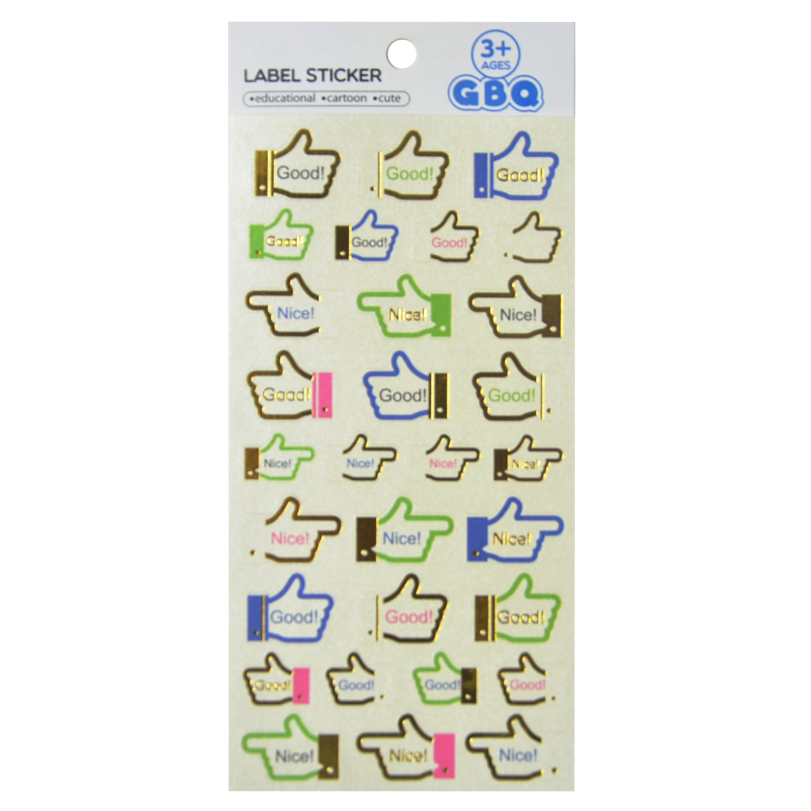 Good Job Reward Paper Stickers For Kids With Foil Stamp