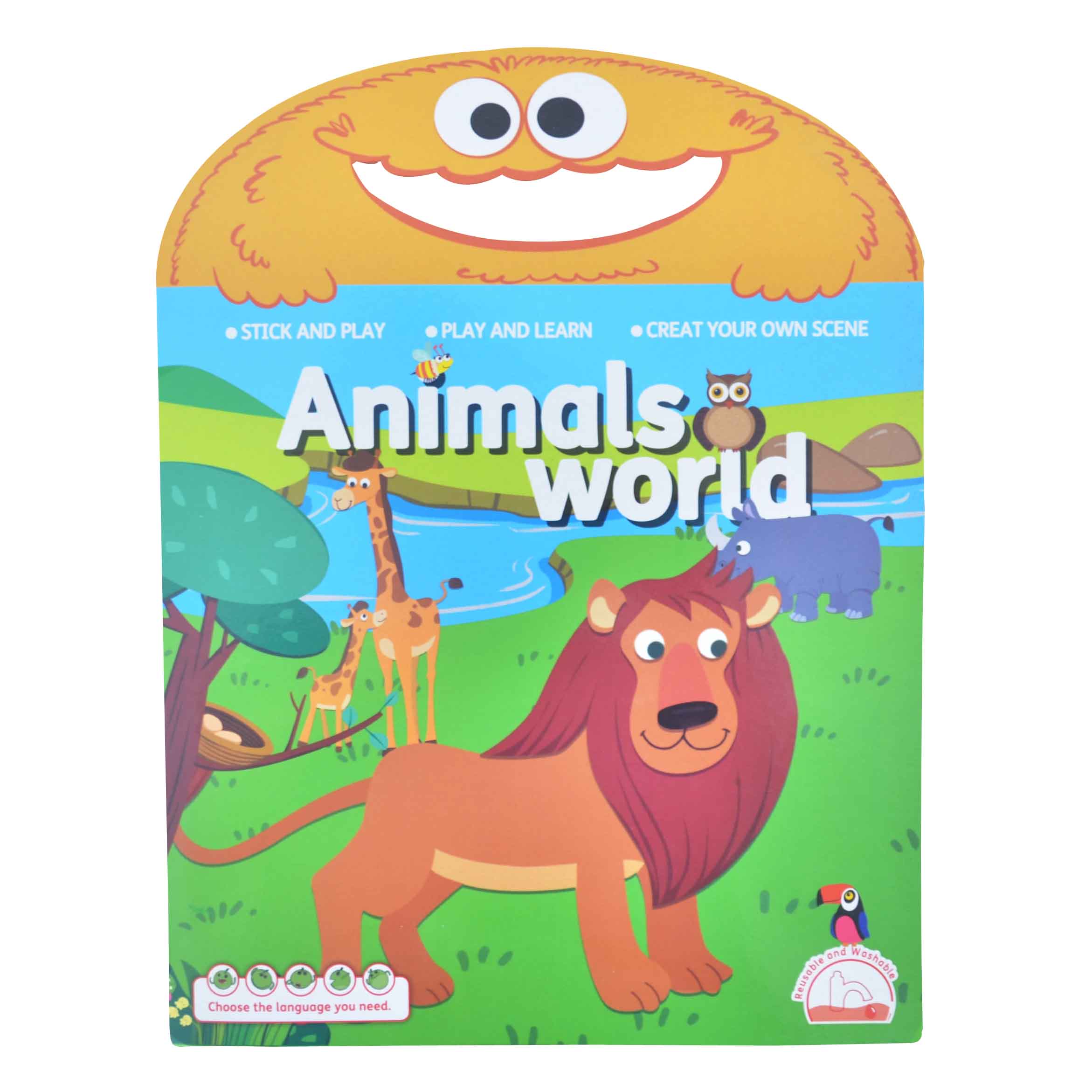 Wild Animals No Glue 1mm Thick Stickers Factory With Waterproof TPE Silicon Materials