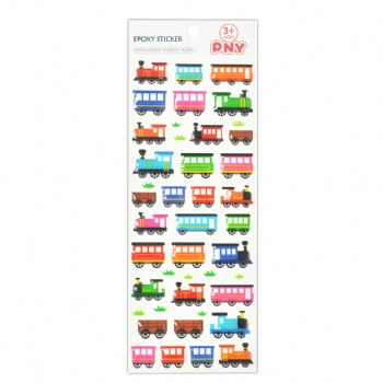 33pcs Old Train Traffic Epoxy Stickers For Book Components