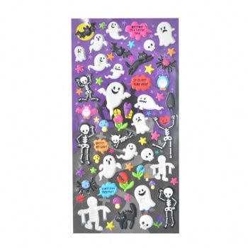 Cute Halloween Ghost Fun Removable Puffy Stickers For Activity Book
