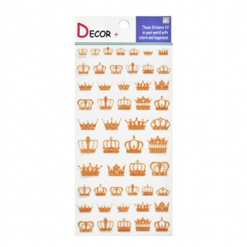 Stationery Sharply Stickers Crown Designs With Golden Colour