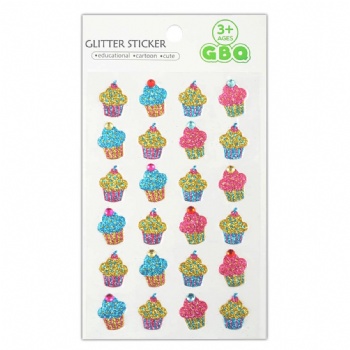 Sweet Colourful Cakes Design Glitter Stickers And Diamond Decoration