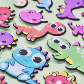 Play And Learn Children's Book Puffy Stickers With Wobbly Eye