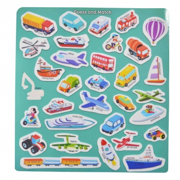 Transportation Play And Learn High Quality Reusable Sticker Board Manufacturer